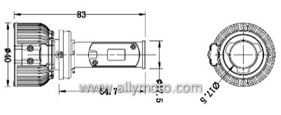 24W LED Headlight 3C H8